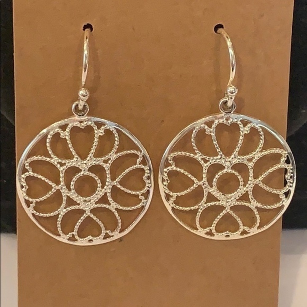 💐5/25 Signed Erin dangle open work silver
